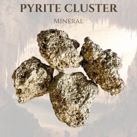 Natural Pyrite Cluster 2 Pcs - High Energy Iron Piedra Pirita from Peru with Healing Properties Fools Gold Rock Reiki Crystal Used for Increased Willpower and Manifestation