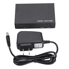 HD Multimedia Interface Splitter 1 in 4 Out 1x4 HD Multimedia Interface Display Duplicate Mirror Full HD 1080P 4K 30Hz  100‑240V