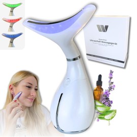 Winch Anti-Ageing Miracle Against Wrinkles [Novelty] - Beauty Deluxe | Anti-Ageing & Skin Rejuvenation with TriGlow Light Therapy & HeatCool Technology, Lifting for Face & Neck (White/Silver)