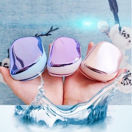 New Portable Tt Detangling Princess Hair Comb for Hair Extensions & Scalp Massage Magic1 Handle Rose Gold [Box] 4ea