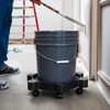 5 Gallon Black Plastic Bucket Dolly with 6 Swivel Casters