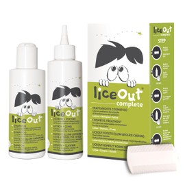 LICEOUT Complete Cosmetic Treatment Against Head Lice and Nits in Children - Lotion + Shampoo + Comb Useful for Pediculosis 125ml + 125ml