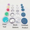 20 Set Cover Buttons Set, Cloth Bag, Round Button Base,