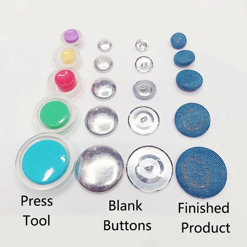 20 Set Cover Buttons Set, Cloth Bag, Round Button Base,