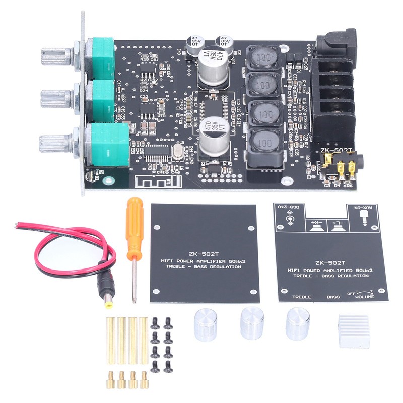 Amplifier Board 50W+50W Audio Stereo Module Bass Treble Control Bluetooth