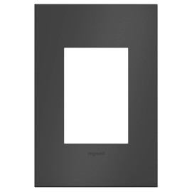 Legrand adorne Satin Black, 1-Gang + Wall Plate, AWC1G3SBL4