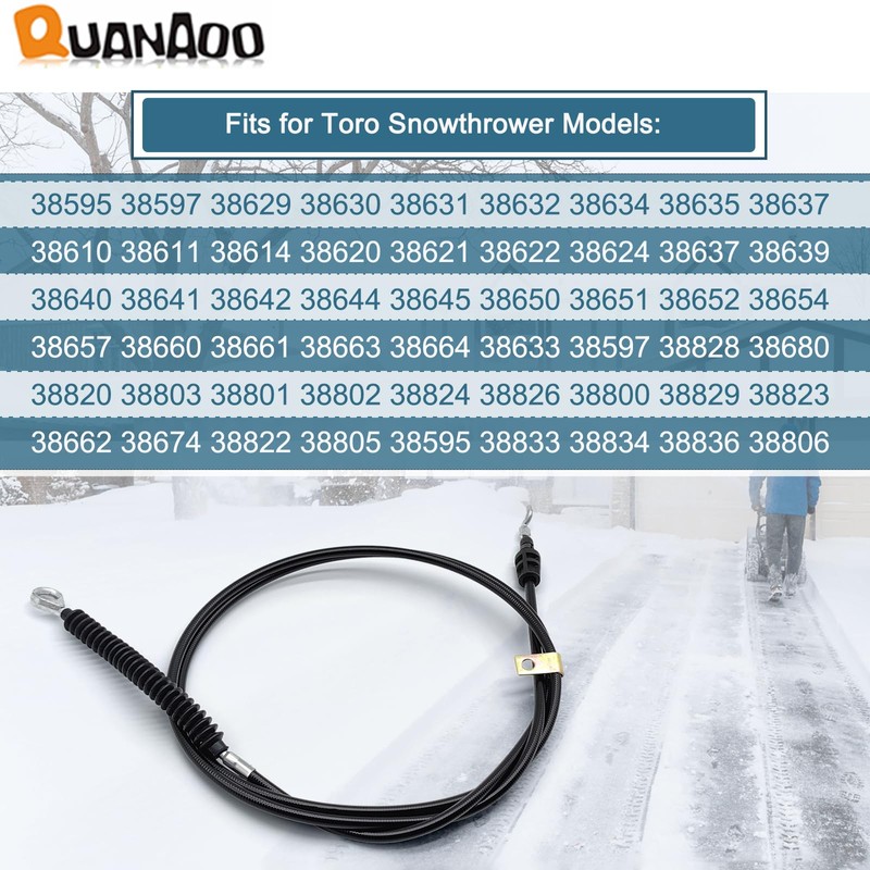 Quanaoo Deflector Control Cable 105-9990 for Toro Snowthrower fits Toro