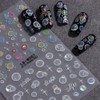 TiMi 3D Holographic Bubble Nail Stickers - Summer Cute Designs,