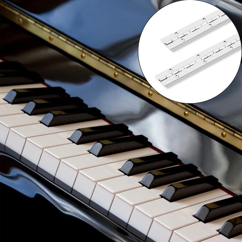 2PCS Piano Hinge 20" x 1" Stainless Steel Continuous &