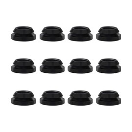 AIEX 12 Pcs RV Stove Top Grommets, Black Furnace Grommet Camper Stove Grommets Protective Rubber Grommets for RV Stove Top Compatible with Magic Chef Stove Grates