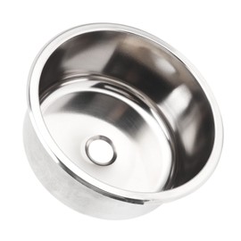 11.6x11.6x5.1in Stainless Steel Round Sink Single RV Kitchen Sink Single Bowl Drop in Bar Sink,40mm Large Diameter Drainage Hole,for RV, Yacht, Motorhome