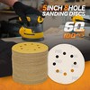 ABRAPRO 5-Inch 8-Hole Hook and Loop Sanding Discs, 60 Grit