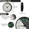 Aerfas Night Light Wall Clocks - 12 Inches Clock with