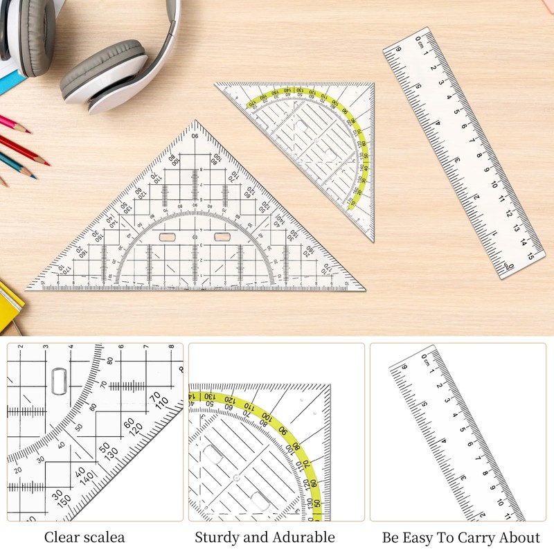 APOMOONS Set Square with Handle Set Square and 1 Ruler