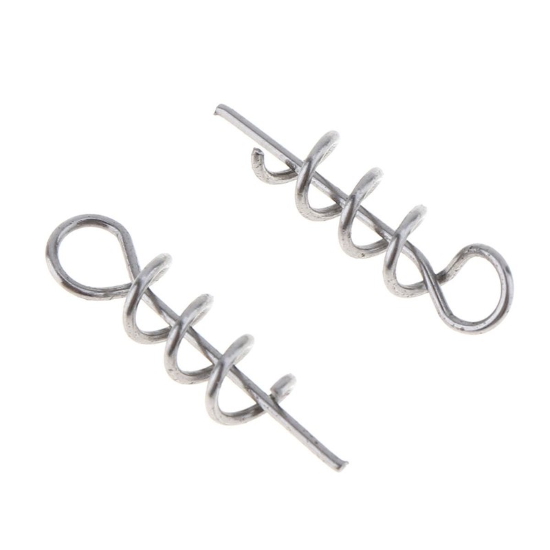xelea 100Pcs Spring Twist Lock Fishing Hook Centering Pin for