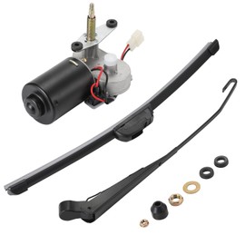 OFIG Electric UTV Windshield Wiper Kit, Universal 12V UTV Electric Windshield Wiper Motor Kit Compatible with Polaris RZR Ranger Mule Teryx, 16" Windshield Wiper Blade, 90 Degree Wipe Motor