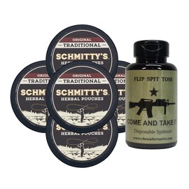 DC Crafts Nation Mud Bud Spittoon Cati with 5 Cans Schmitty's Herbal Snuff Original Pouches