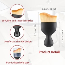 4Pcs Car Interior Cleaning Brush, Auto Interior Dust Brush, Car Soft Bristles Detailing Brush, for Automotive Dashboard Interior, Exterior, Skylight, Leather