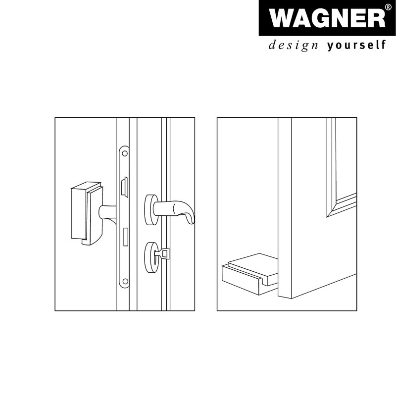 WAGNER Designer Floor & Wall Door Stopper Screw or Glue