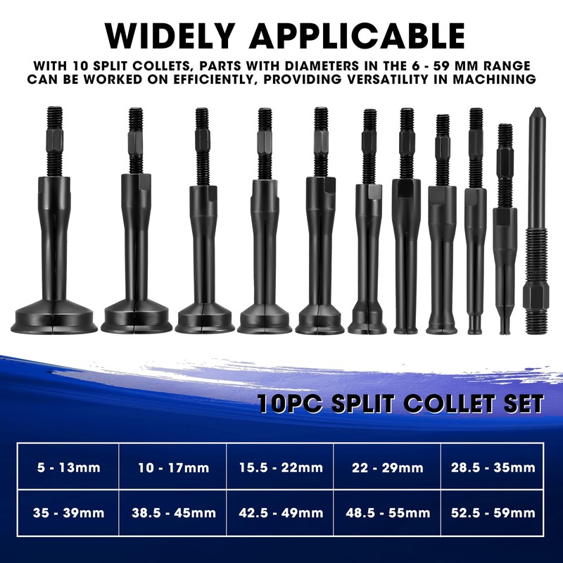 KOOPOOL 16-Piece Blind Hole Collet Bearing Race & Seal Puller