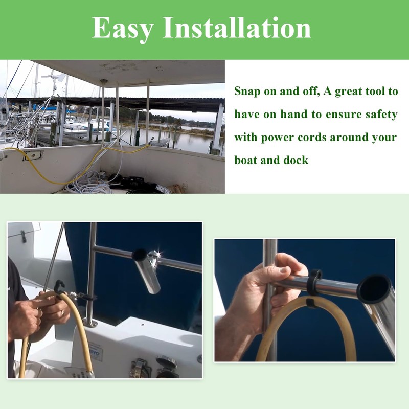 10 Pcs Electrical Marine Shore Power Cable Clips, S Style