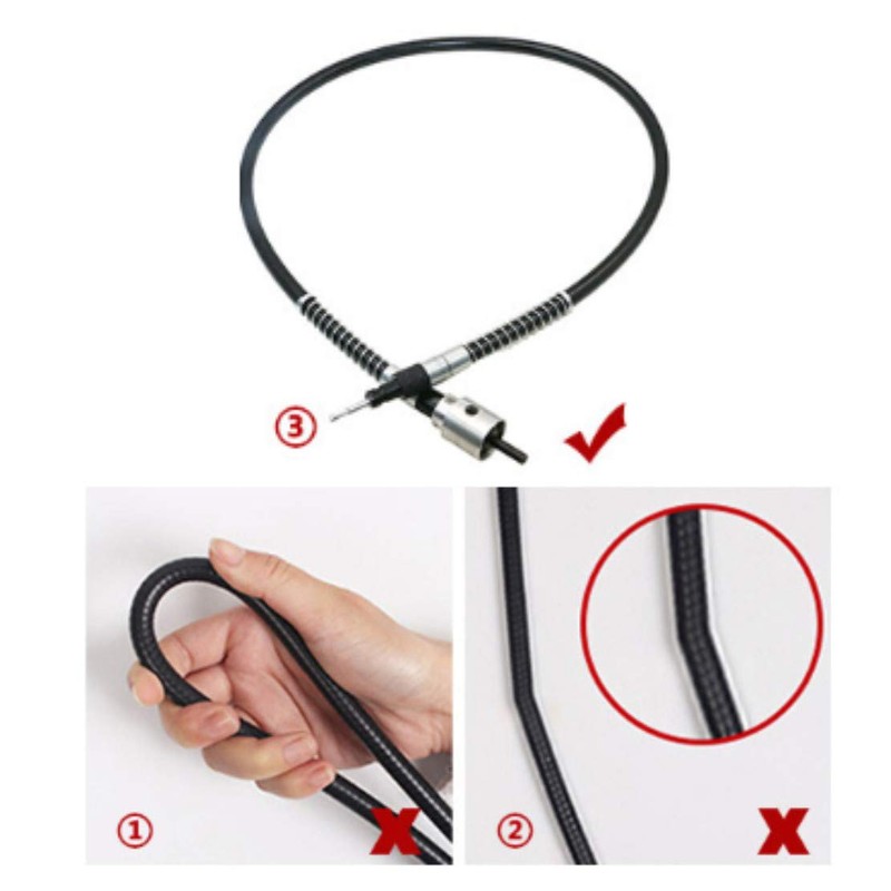 1/8'(3.175mm) Flex Shaft adapter Attachment, Flexible Drill Extension Cable Chuck