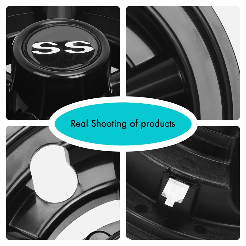 10L0L Golf Cart SS Wheel Covers Hub Caps for EZGO,