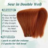 Ginger Sew In Hair Extensions Real Human Hair,Double Drawn Hair