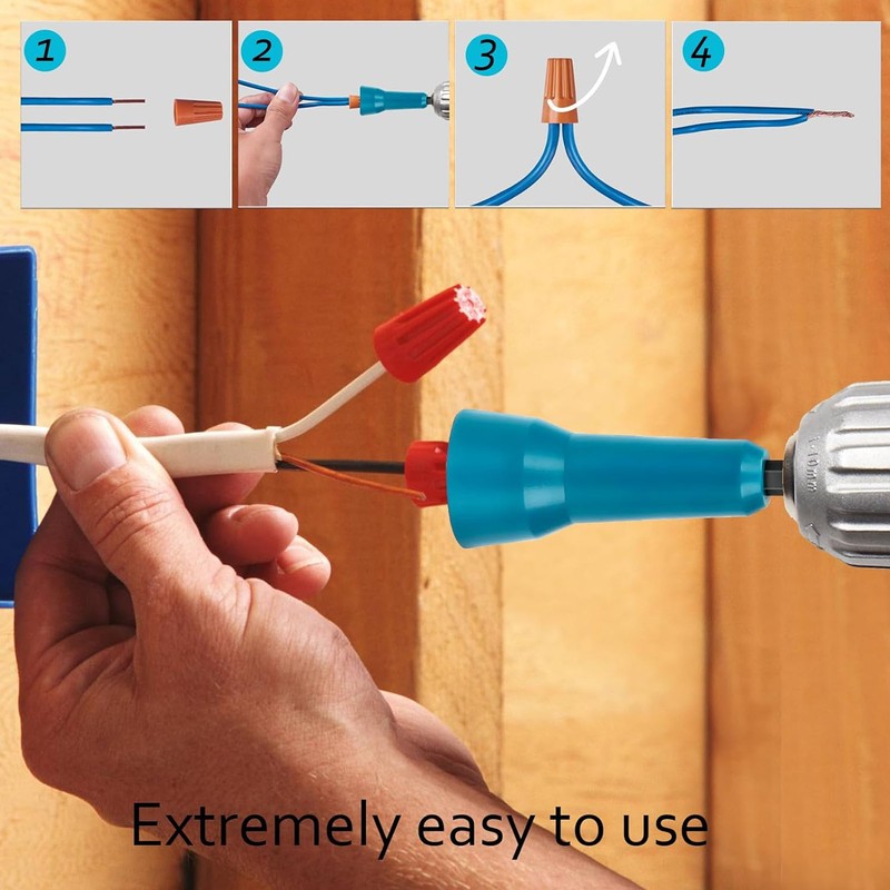 Rotating Wire Twister with 10 Caps High Speed Steel Shank