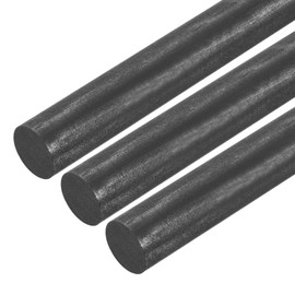 MECCANIXITY Graphite Rod, Graphite Stirring Rod Cylinder Stick Carbon Rod 305x20mm Black for Electrode, Melting Casting, Crucibles, Pack of 3