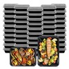 Klex 38 Oz, 150 Sets Meal Prep Containers with Airtight