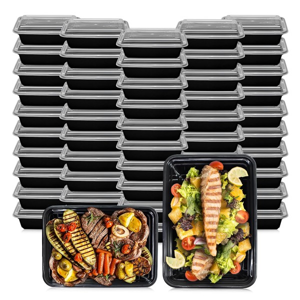 Klex 38 Oz, 150 Sets Meal Prep Containers with Airtight