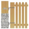 (4 Pack) 6'' J-Bolt Post Hinge, Heavy Duty Galvanized Gate