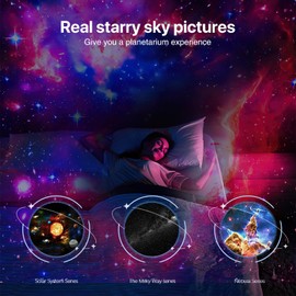ALLOMN Planetarium Star Projector, LED Globe Galaxy Projector with 13 Film Discs, Starry Sky Night Light Projector Lamp Moon Night Light for Kids Adults Ceiling Bedroom Living Room