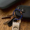 Silipac Durable Nylon Braided Key Ring with Anodized Black Lock