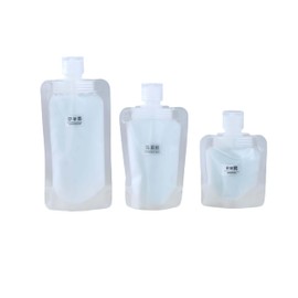 MAAYKOM 10 Pack Travel Pouches for Toiletries, Size Portable Containers,Stand Up Pouch,Refillable Travel Accessories for Shampoo Conditioner, White, 50ML/1.7OZ/10piece