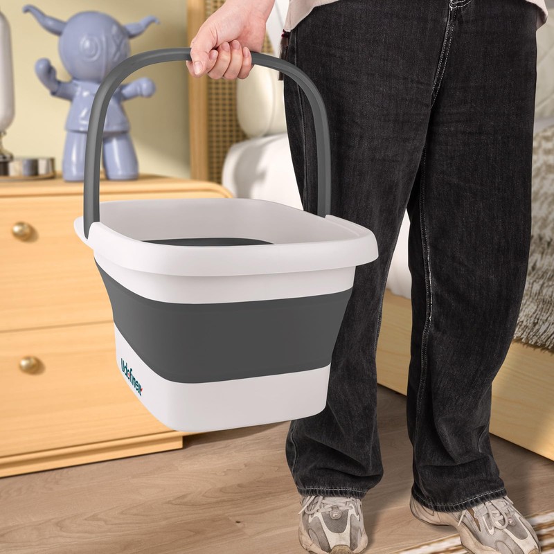 Udefineit Collapsible Foot Soaking Tub with Handle, 15L/4 Gallons, Portable