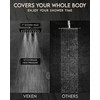 Veken High Pressure Rain Shower Head Combo with Extension Arm-