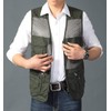 Gihuo Men's Mesh Multi Pockets Outdoor Fishing Safari Travel Vest(Army