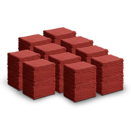 Corporate Hills Cotton Shop Towel – Multipurpose Cleaning Cloths (14" x 12" - Pack of 500 - Red) Reusable Shop Rags for Automobiles, Industrial, Restaurants, Garage, and Homes