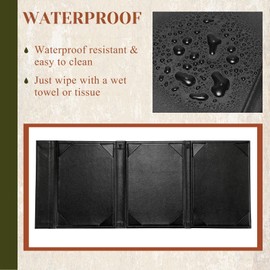 Mumufy 20 Pcs 4 x 6 Inch Triangle Table Tent Leatherette Menu Holders 3 Sided Menu Cover Frame Menu Sign Holders for Restaurant Cafe Bar Wedding