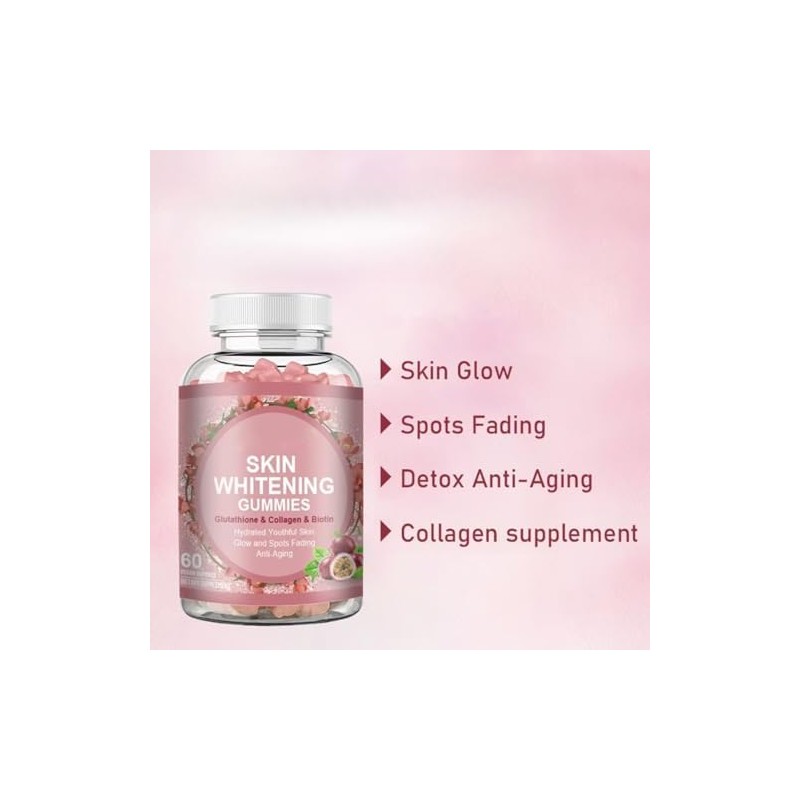 Skin whitening, collagen and biotin, moist and youthful skin