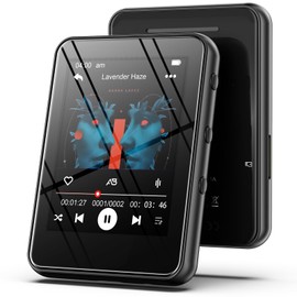 MP3 Player with Bluetooth 5.3,32GB Portable Music Player with 2.4" Touchscreen,HiFi Sound,Built-in Speaker,FM Radio,Voice Recorder,Supports Up to 256GB–Ideal for Sports&Travel