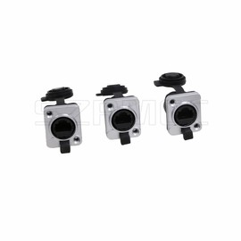 SZRMCC RJ45 Panel Mount Connector Cat5e RJ45 Ethernet Female LAN Module Bulkhead Panel Mount Coupler IP65 Waterproof Connector Socket with DustCap