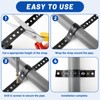 5 Rolls Black Metal Strapping with Holes, 3/4 Inch X