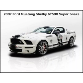 2007 Ford Mustang NEW Metal Sign: LARGE SIZE - Shelby GT500 Super Snake