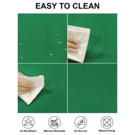 Fokitut 2 Pack Waterproof Round Tablecloth, 120 Inch, Stain Resistant and Wrinkle Polyester Table Cloth, Fabric Table Cover for Kitchen Dining, Wedding, Party, Holiday Dinner-Emerald