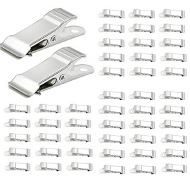 Pack of 50 Metal Clamps, 1.3 cm Wide Clips, Metal, Non-Slip Curtain Clips, Shower Curtain Hooks Clips, for Crafts, Photo, Curtain, Clothes