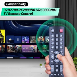RC2000N01 RC3000N01 Remote Replaced Fit for TCL LCD TV 28D2700 32B2800 32D2700 32S360 32S3600 39S3600 40FD2700 48FD2700 48FS4610 48FS4690 55FS4610 RC2000N01 RC2000N02 RC3000N02 RC198A