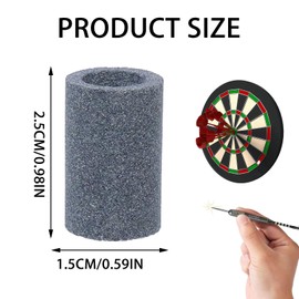 FEZTGVOFA 2 Pcs Dart Sharpener, Wear Resistant Dart Tip Sharpening Tools, Round Dart Sharpening Sand Stones, Darts Points Accessories, Dart Sharpener Keep Your Darts Sharp, for Metal Dart Tips